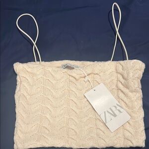 Zara Cream Knit Tank Top